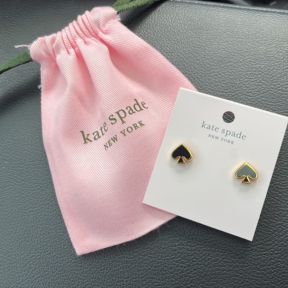 BNWT ♠️✨ Kate Spade Black Spade Earrings - Picture 2 of 7